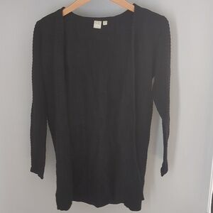 Simons twik Black Open-Front Longline Women's Cardigan